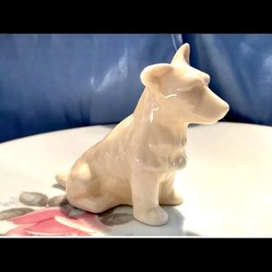 BELLEEK Terrier Scottie Porcelain Dog Figurine